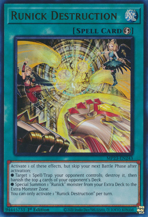 Runick Destruction TAMA-EN031 Super Super Rare Yu-Gi-Oh Tactical Masters in Art