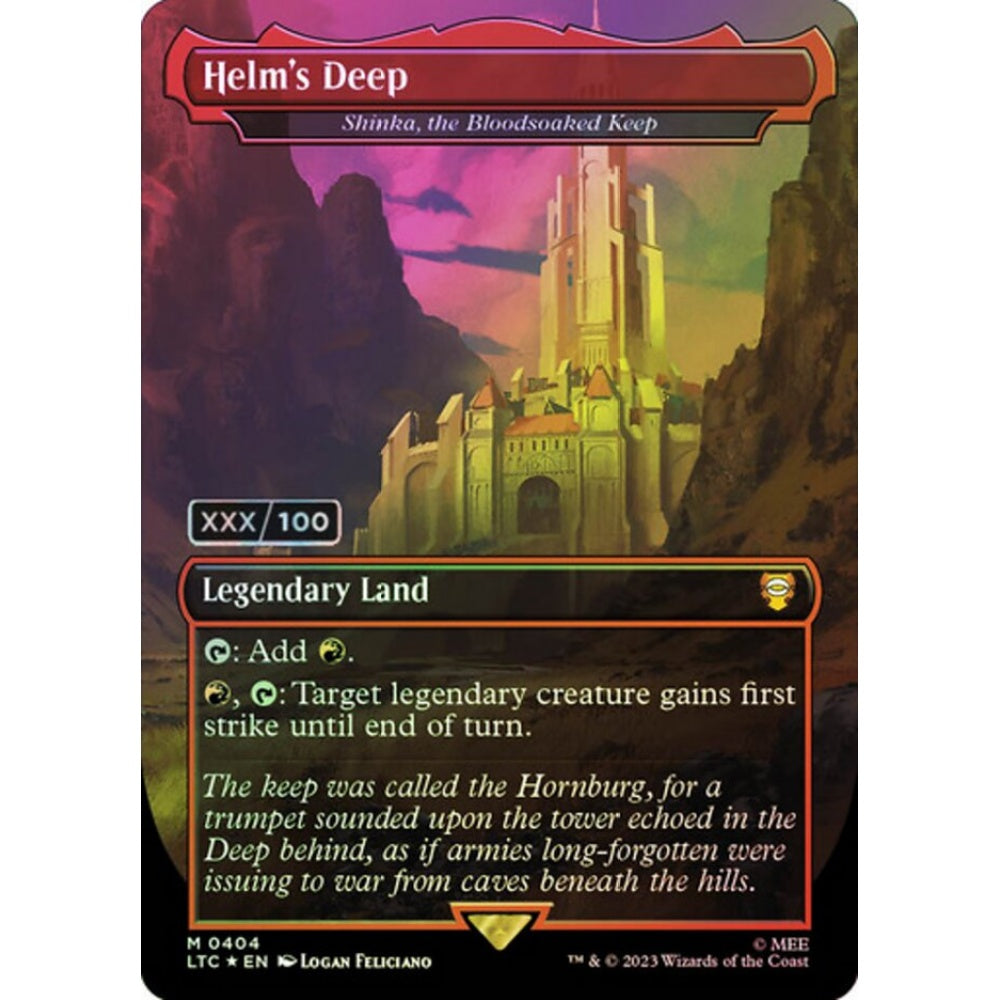 Shinka, the Bloodsoaked Keep, mythic, 404z, Magic the Gathering, Tales of Middle-earth Commander