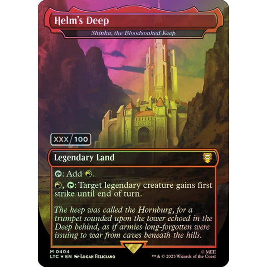 Shinka, the Bloodsoaked Keep, mythic, 404z, Magic the Gathering, Tales of Middle-earth Commander