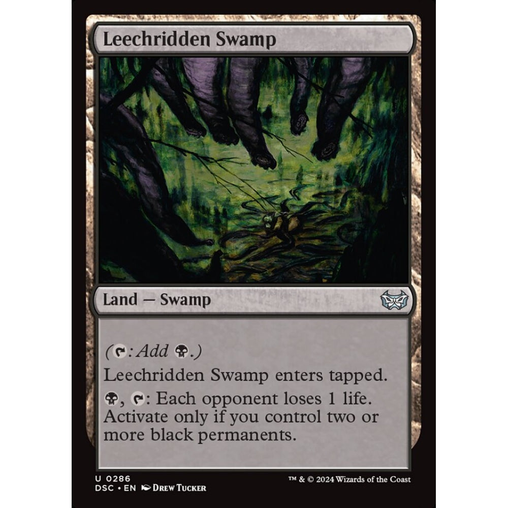 Leechridden Swamp, 286, uncommon, Magic: The Gathering, Duskmourn: House of Horror