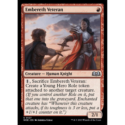 Embereth Veteran, uncommon, 127, Magic the Gathering, Wilds of Eldraine