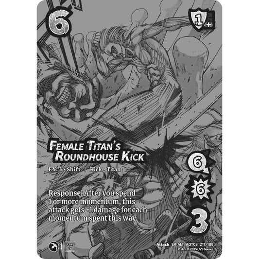 Female Titan's Roundhouse Kick // Annie's Contemplations 211/189 AOT03 Universus Attack on Titan: Apocalypse Attack SR-ALT