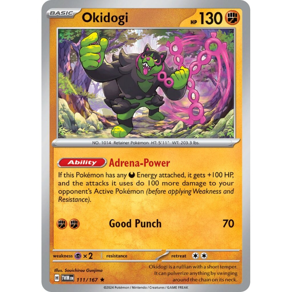 Okidogi Rare 111/167 Pokemon Card Game Twilight Masquerade
