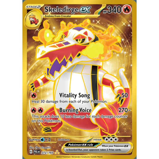 Skeledirge ex Secret Rare 272/193 Pokemon Card Game Paldea Evolved