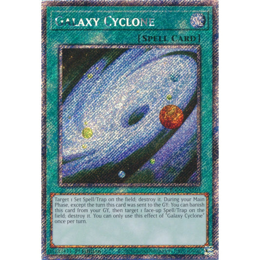 Galaxy Cyclone RA04-EN250 QCR Quarter Century Secret Rare Yu-Gi-Oh Quarter Century Stampede in Art