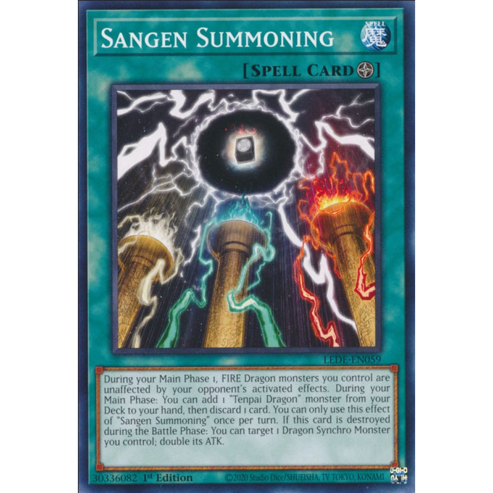Sangen Summoning, LEDE-EN059, Common, Yu-Gi-Oh!, Legacy of Destruction