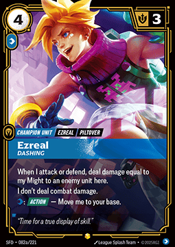 Ezreal, Dashing (V.2 - Showcase) - Spiritforged (Showcase) [SFD-082a]