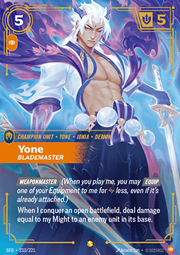 Yone, Blademaster (V.2 - Showcase) - Spiritforged (Showcase) [SFD-233]