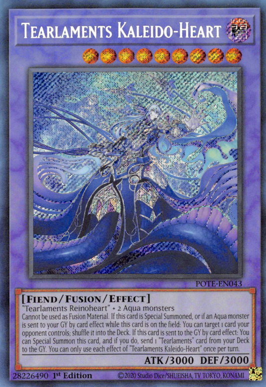 Tearlaments Kaleido-Heart POTE-EN043 Secret Secret Rare Yu-Gi-Oh Power of the Elements in Art