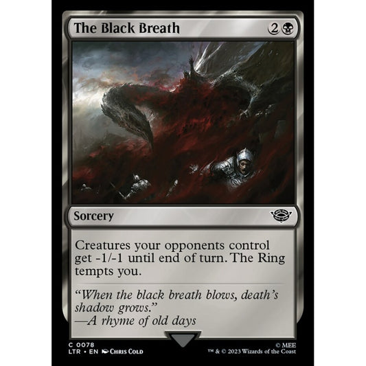 The Black Breath, common, 78, Magic the Gathering, The Lord of the Rings: Tales of Middle-earth
