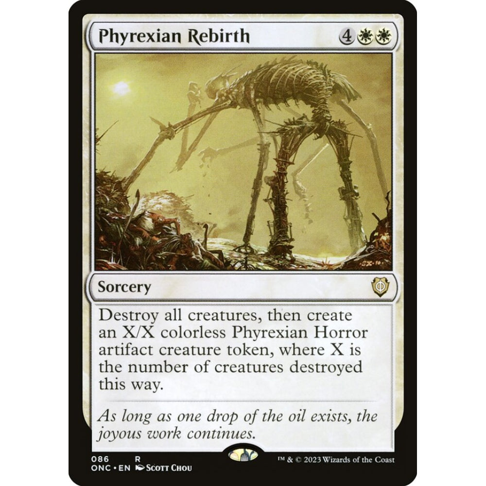 Phyrexian Rebirth, rare, 86, Magic the Gathering, Phyrexia: All Will Be One Commander