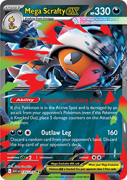 Mega Scrafty ex - Ascended Heroes (Double Rare) [ASC-135]