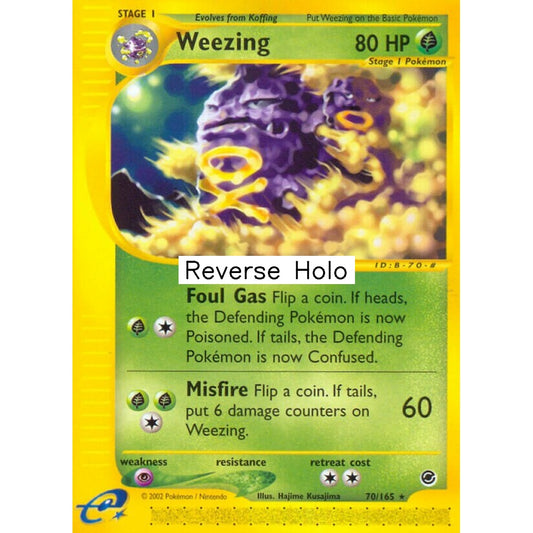 Weezing Rare 70/165 Pokemon Card Game Expedition Base Set