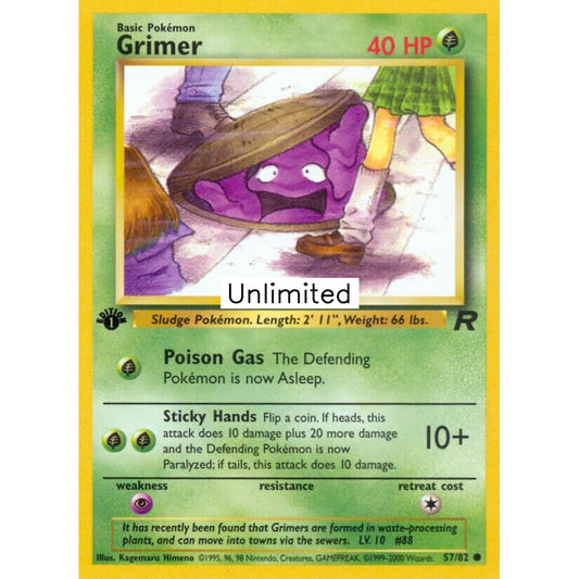 Grimer Common 57/82 Pokemon Card Game Team Rocket