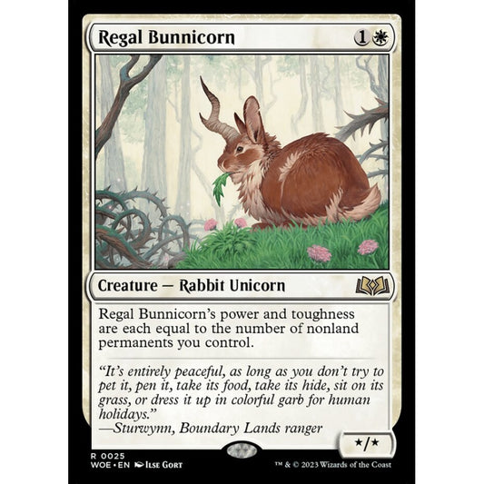 Regal Bunnicorn, rare, 25, Magic the Gathering, Wilds of Eldraine