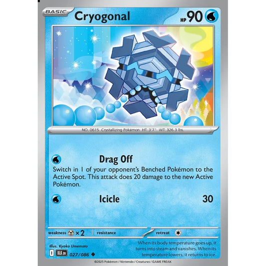 Cryogonal Uncommon 027/086 Pokemon Card Game Black Bolt