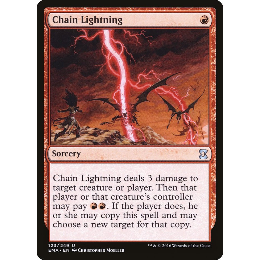 Chain Lightning uncommon 123 Magic the Gathering Eternal Masters