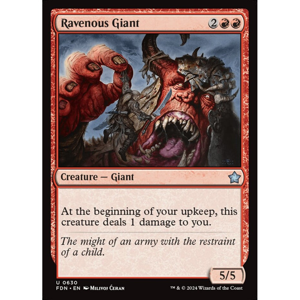 Ravenous Giant, 630, uncommon, Magic: The Gathering, Foundations