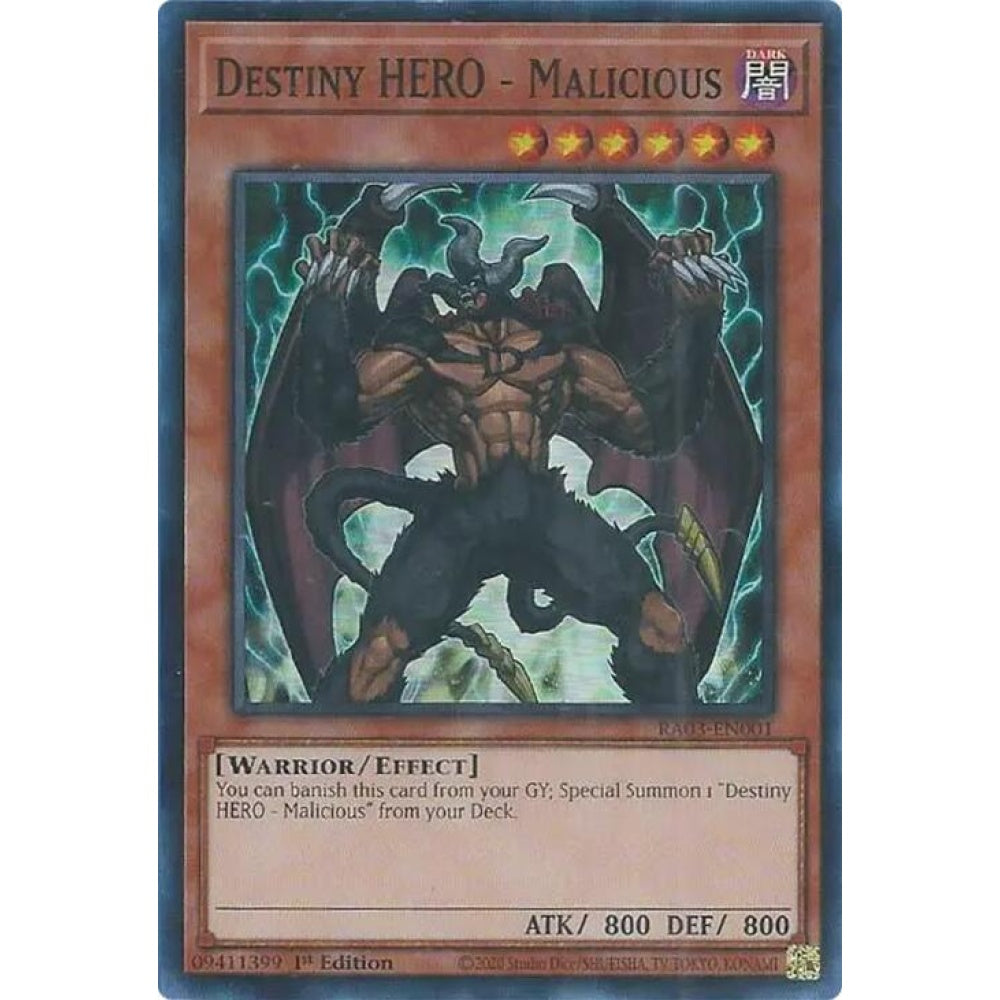 Destiny HERO - Malicious RA03-EN001 Super Yu-Gi-Oh Quarter Century Bonanza