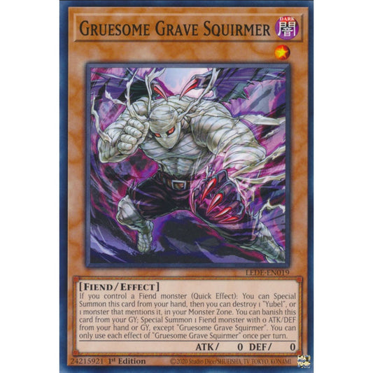 Gruesome Grave Squirmer, LEDE-EN019, Common, Yu-Gi-Oh!, Legacy of Destruction