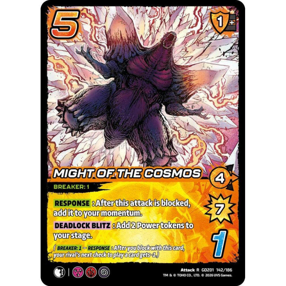 Might of the Cosmos GDZ01 142/186 GDZ01 Universus Godzilla: Reign of Kaiju Attack R