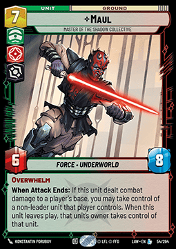 Maul, Master of the Shadow Collective - A Lawless Time (Legendary) [LAW-054]
