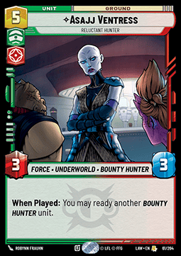 Asajj Ventress, Reluctant Hunter - A Lawless Time (Rare) [LAW-061]