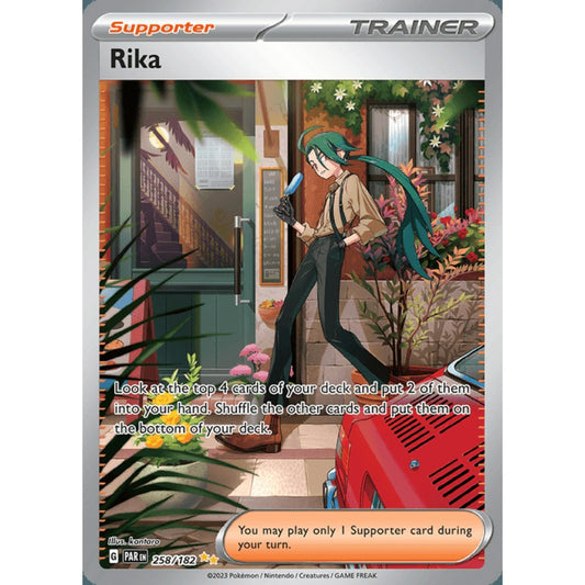 Rika Secret Illustration Rare 258/182 Pokemon Card Game Paradox Rift