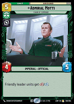 Admiral Motti, Chain of Command - A Lawless Time (Rare) [LAW-139]