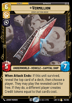 Vermillion, Qi'ra's Auction House - A Lawless Time (Rare) [LAW-215]