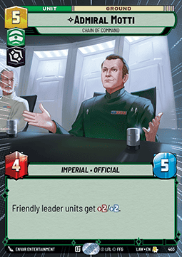 Admiral Motti, Chain of Command (V.1) - A Lawless Time: Extras (Rare) [XLAW-403]