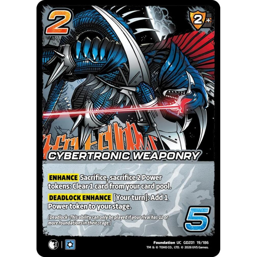 Cybertronic Weaponry GDZ01 19/186 GDZ01 Universus Godzilla: Reign of Kaiju Foundation UC