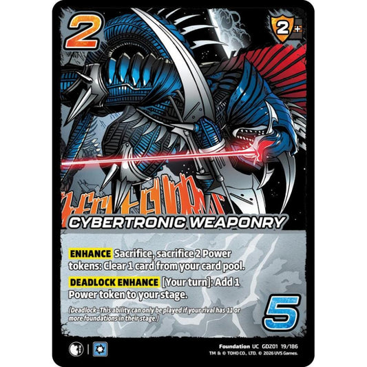 Cybertronic Weaponry GDZ01 19/186 GDZ01 Universus Godzilla: Reign of Kaiju Foundation UC