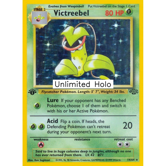 Victreebel Rare Holo 14/64 Pokemon Card Game Jungle