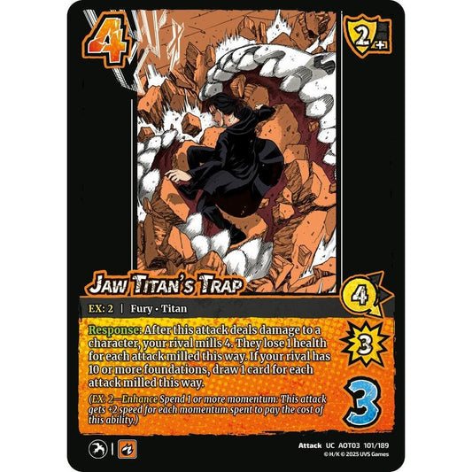 Jaw Titan's Trap 101/189 AOT03 Universus Attack on Titan: Apocalypse Attack UC