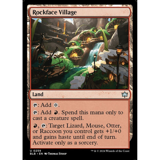 Rockface Village, 259, uncommon, Magic: The Gathering, Bloomburrow