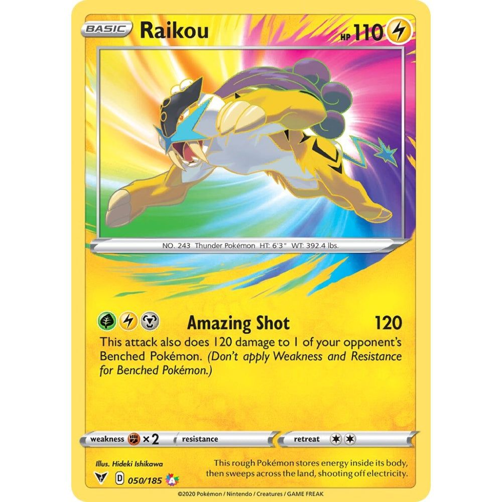 Raikou Amazing Rare 050/185 Pokemon Card Game Vivid Voltage