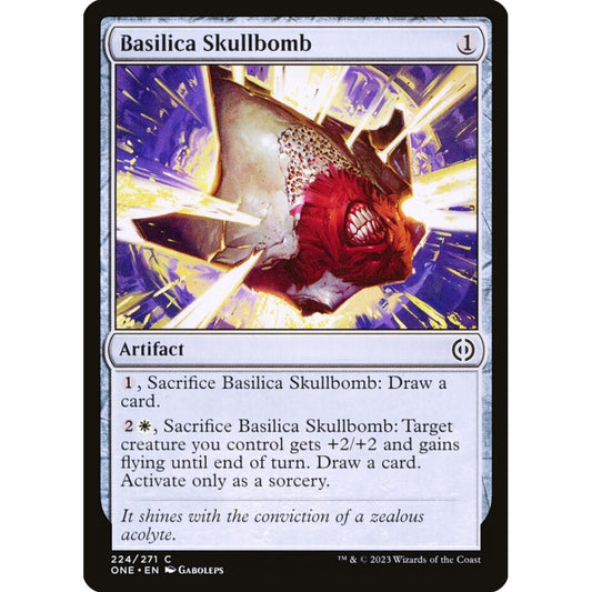 Basilica Skullbomb, common, 224, Magic the Gathering, Phyrexia: All Will Be One