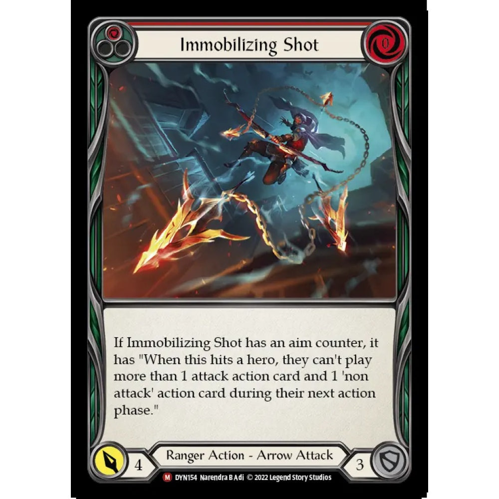 Immobilizing Shot DYN154-RF Majestic Flesh & Blood Trading Card Game Dynasty in Rainbow Foil Art