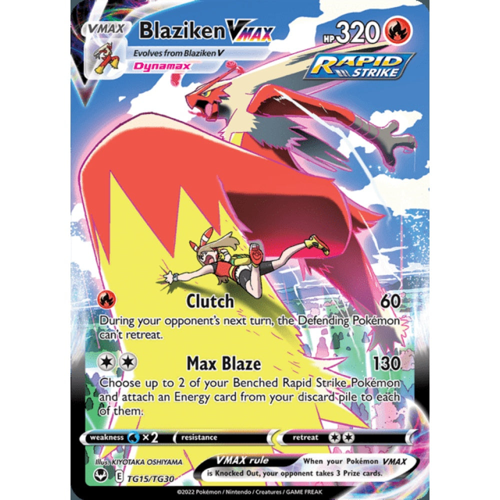 Blaziken VMAX Secret Illustration Rare TG15/TG30 Pokemon Card Game Silver Tempest
