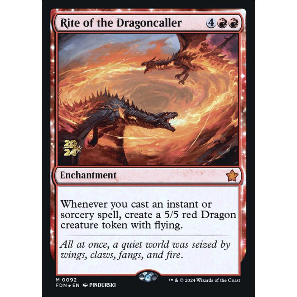 Rite of the Dragoncaller mythic 92s Magic the Gathering Foundations Promos
