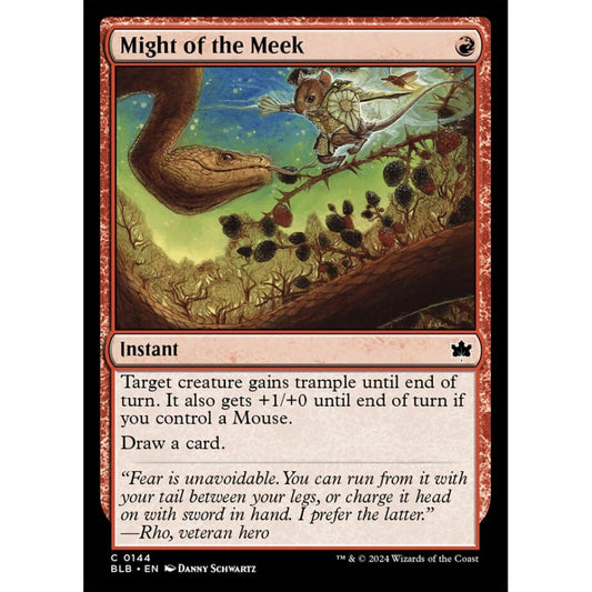 Might of the Meek, 144, common, Magic: The Gathering, Bloomburrow