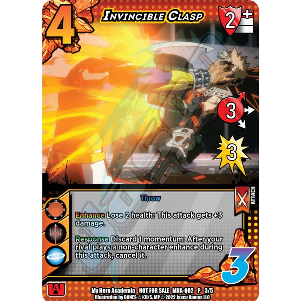 Invincible Clasp, 3/5, MHA-Q02, Universus, MHA Promos, nan