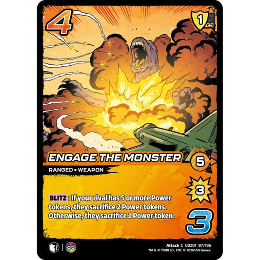 Engage the Monster GDZ01 87/186 GDZ01 Universus Godzilla: Reign of Kaiju Attack C