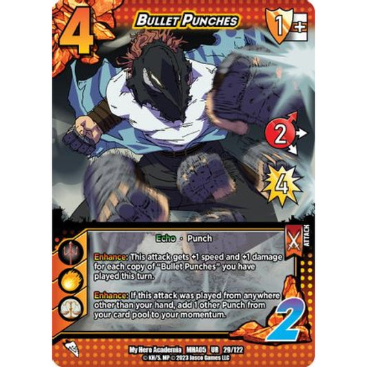 Bullet Punches, 29/122, UR, UniVersus, MHA05 Undaunted Raid