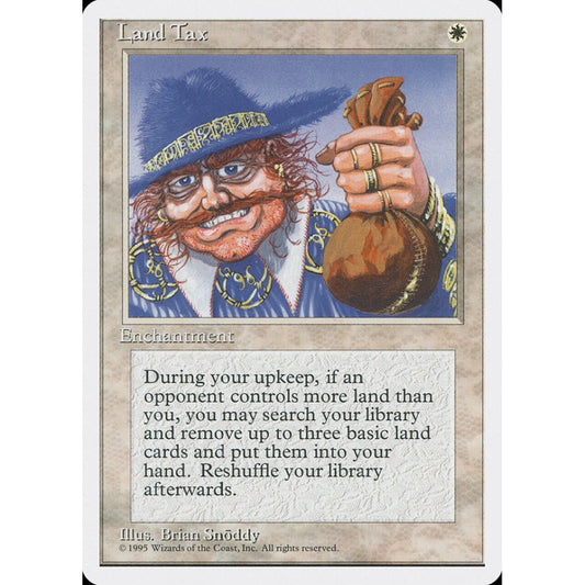 Land Tax rare 34 Magic the Gathering Fourth Edition