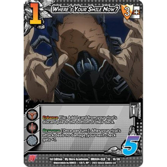 Where's Your Smile Now?, 18/36, SE, UniVersus, MHA04 League of Villains