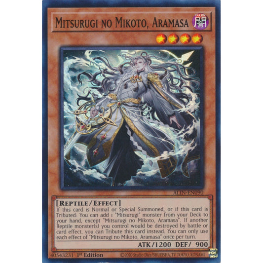 Mitsurugi no Mikoto, Aramasa ALIN-EN090 Super Super Rare Yu-Gi-Oh Alliance Insight in Art