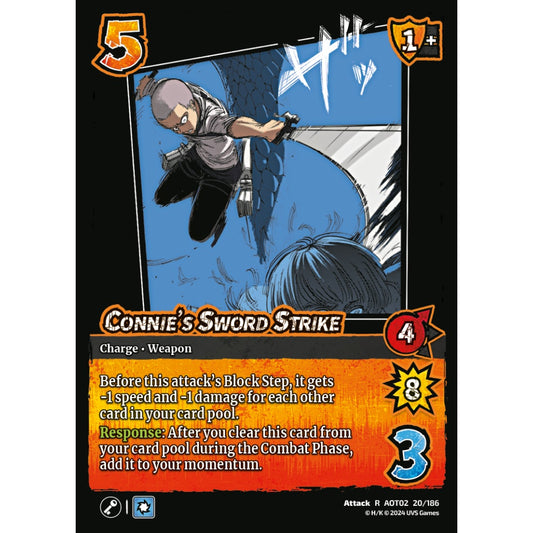 Connie's Sword Strike, 20/186, AOT02, Universus, Attack on Titan: Origins of Power, Attack, R
