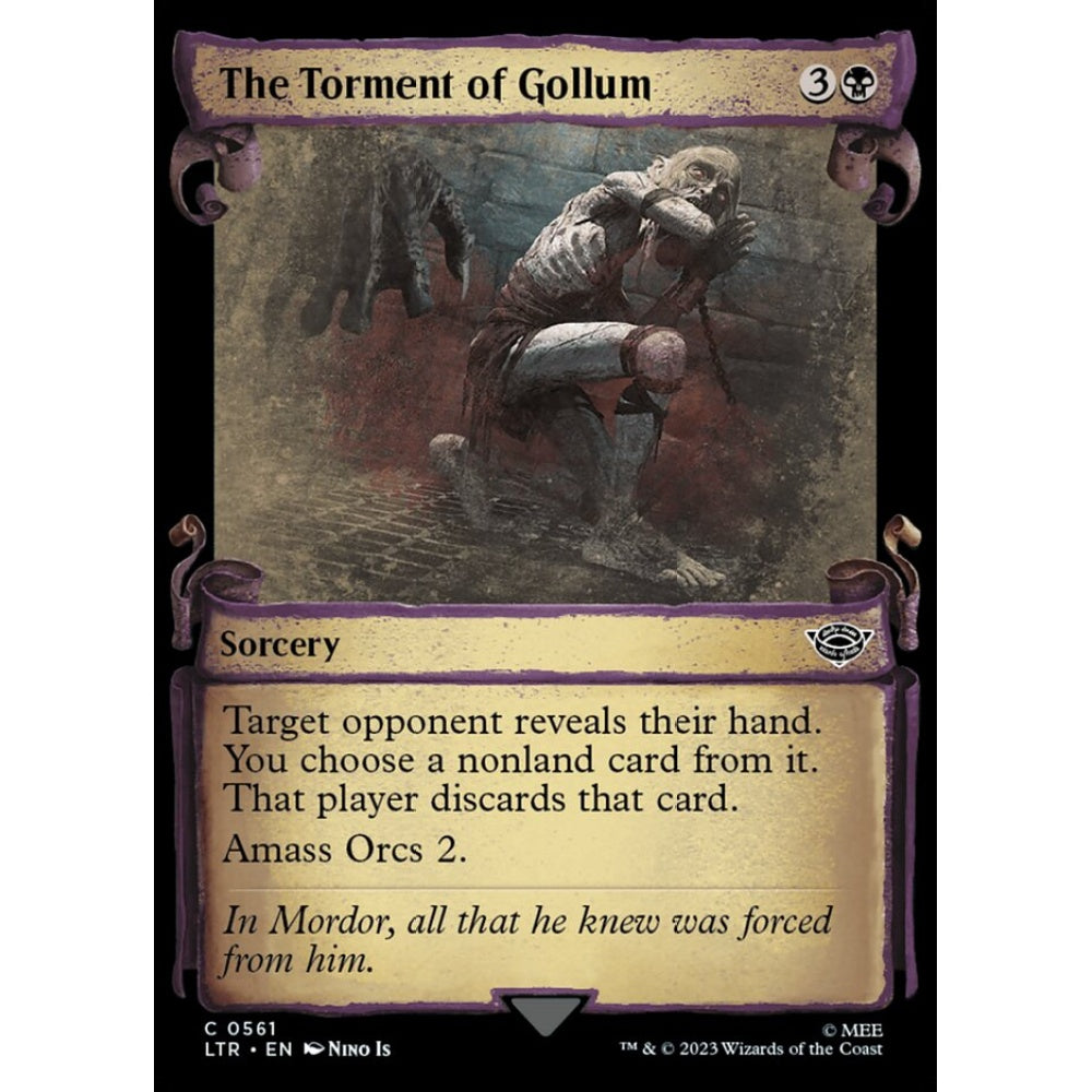 The Torment of Gollum, common, 561, Magic the Gathering, The Lord of the Rings: Tales of Middle-earth